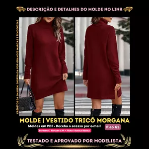 Imagem de capa para o Curso online ✨[Molde em PDF] - Vestido Tricô Morgana. ID 3909461