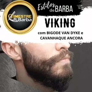 Imagem de capa para o Curso online BARBA VIKING com BIGODE VAN DYKE e  CAVANHAQUE ANCORA