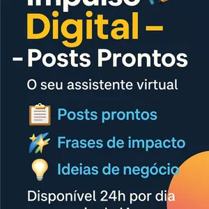 Imagem de capa para o Curso online Impulso Digital — Posts Prontos 💬✨