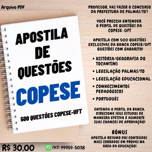 Imagem de capa para o Ebook COPESE UFT - 500 QUESTÕES