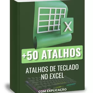 Imagem de capa para o Ebook +50 Atalhos de Teclado para Excel - Com Explicações