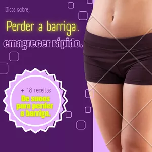 Imagem de capa para o Ebook Perder a barriga e emagrecer rápido.