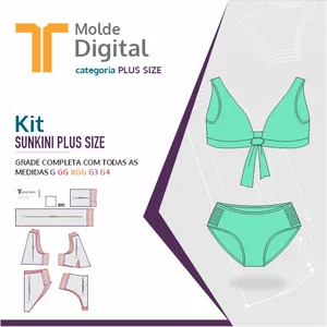 Imagem de capa para o Curso online kit molde Digital Sunkini Plus Size