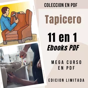 Imagen de portada para Ebook Tapicería 11 en 1 | Curso de tapicería para principiantes y avanzados con 11 ebooks en PDF