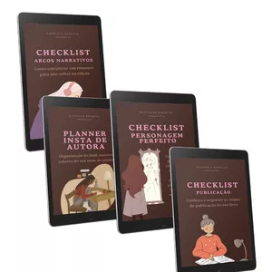Imagem de capa para o Ebook COMBO: Checklist Arcos Narrativos + Checklist Etapas de Publicação + Checklist Personagem Perfeito