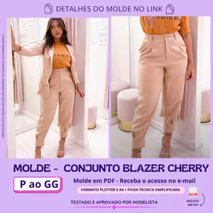 Imagem de capa para o Curso online MOLDE CONJUNTO BLAZER CHERRY