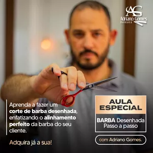 Imagem de capa para o Curso online BARBA DESENHADA PASSO A PASSO