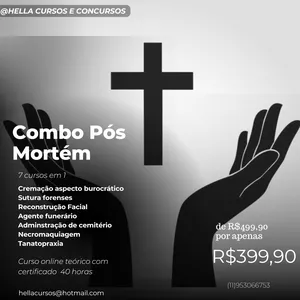 Imagem de "Combo Pós Mortem Master" criado por Hella Cursos e Concursos na hotmart