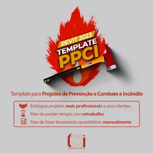 Imagem de capa para o Curso online PPCI - Template Completo Revit com famílias (Incêndio)