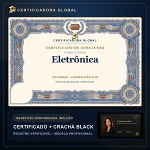 Imagem do curso 🔥 BOLSA 100% [APLICADA] - [MATRÍCULA] CURSO DE FORMAÇÃO EM ELETRÔNICA - ACESSO VITALÍCIO - CRACHÁ BLACK + REGISTRO - CASHBACK R$ 25 - BÔNUS APOSTILA EXTRA - CG