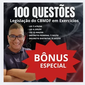 Imagem de capa para o Curso online 100 Questões de Legislação do CBMDF -  COMENTADAS