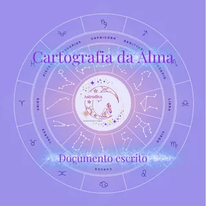 Imagem de capa para o Ebook Cartografia Astral: A Jornada para o Autoconhecimento - Mapa escrito