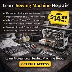 Cover image for Ebook Sewing Machine Repair Course 