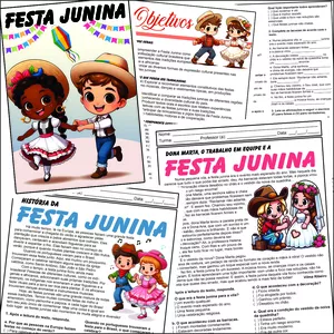 Imagem de capa para o Ebook ATIVIDADES SOBRE A FESTA JUNINA