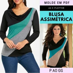 Imagem de capa para o Ebook Molde Blusa Assimétrica 2