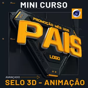 Imagem de capa para o Curso online Selo 3D Animado - Cinema 4D e After Effects