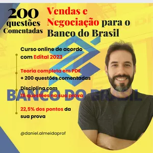 Imagem de capa para o Curso online 200 Questões Comentadas - Vendas e Negociação - BB2023