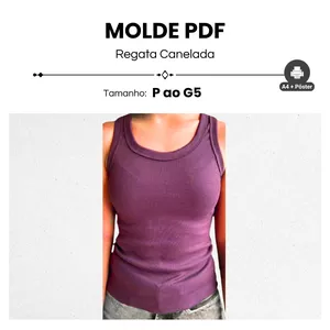 Imagem de capa para o Ebook MOLDE REGATA CANELADA