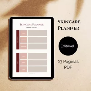 Imagem de capa para o Ebook Skincare Planner