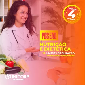 Imagem do curso Pós Graduação em Nutrição e Dietética - 800 Horas 