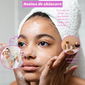 Imagem de capa para o Ebook rotina de skincare &amp; rotina de banho