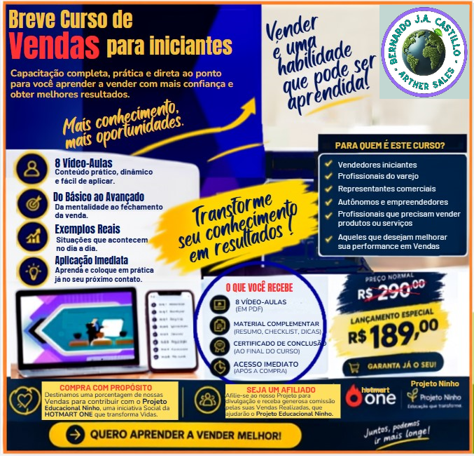 Imagem do curso Breve Curso de Vendas para Iniciantes