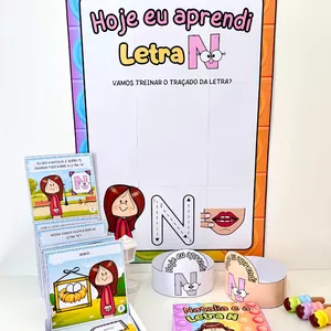 Imagem de capa para o Ebook Kit História na Caixa e Cartaz Letra "N" 