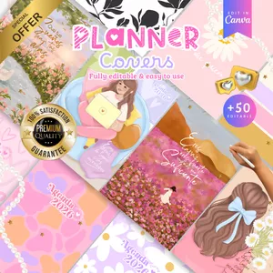 Imagen de portada para Curso online 💖📒Pack Editable de Portadas 2026 para Agendas, Journals y Cuadernos | Crea Portadas que Enamoran 💎🔐🔑