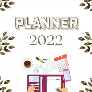 Imagem de capa para o Ebook PLANNER 2022 COMPLETO  (impressão comum ou caderno inteligente)