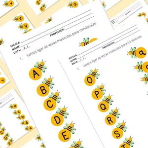 Imagem de capa para o Ebook ATIVIDADE DE LIGAR - LETRAS MAIÚSCULAS E MINÚSCULAS 