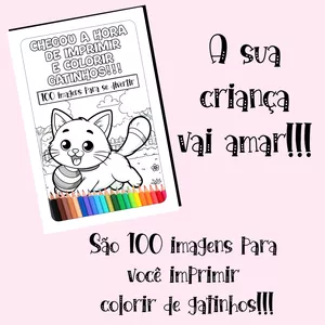 Imagem de capa para o Ebook Desenhos de Gato para imprimir e colorir