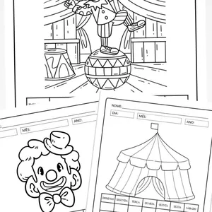 Imagem de capa para o Ebook Calendário Escolar Tema Circo