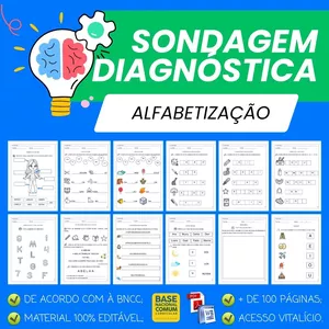 SONDAGEM DIAGNÓSTICA ALFABETIZAÇÃO (BNCC) - KIT SÓ ESCOLA