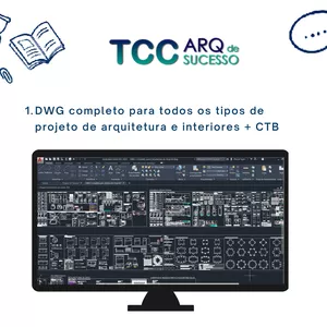 Imagem de capa para o Ebook DWG completo para todos os tipos de projeto de arquitetura e interiores + CTB's em todas as escalas