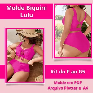 Imagem de capa para o Ebook Molde Biquíni Lulu do P ao Plus Size