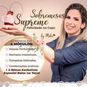 Imagem principal do produto Curso Online Sobremesas Supreme - Felicidade no Copo By Mika