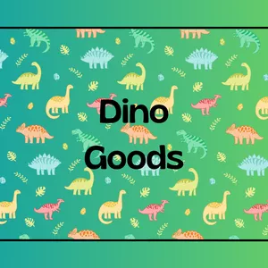 Imagem de capa para o Ebook Dino Goods - 10 Cenários Pré-Históricos Divertidos para Colorir!