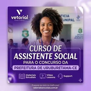 Imagem do curso CURSO PARA O CARGO DE ASSISTENTE SOCIAL DA PREFEITURA DE URUBURETAMA -CE