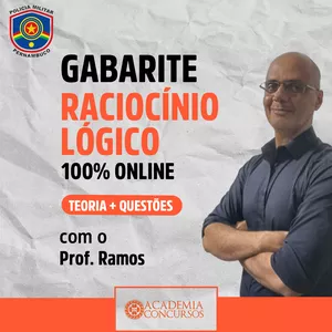 Imagem de capa para o Curso online GABARITE RACIOCÍNIO LÓGICO - PROFESSOR RAMOS
