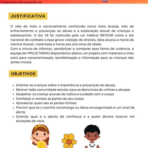 Imagem de capa para o Ebook PROJETO MAIO LARANJA 