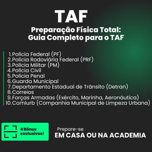 Imagem de capa para o Ebook Preparação Física Total:  Guia Completo para o TAF