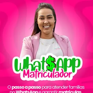 Imagem de capa para o Ebook WhatsApp Matriculador 