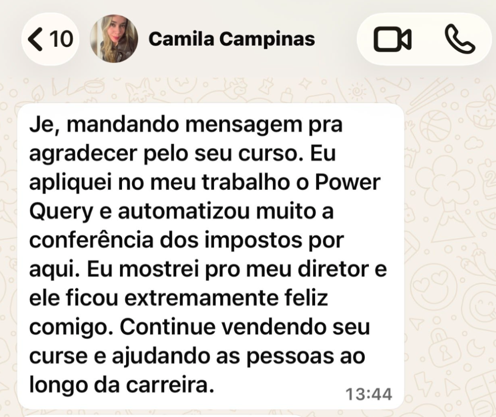 O diretor adorou o relatório
