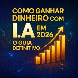 Imagem de capa para o Ebook Guia Definitivo: Como ganhar dinheiro com I.A em 2026