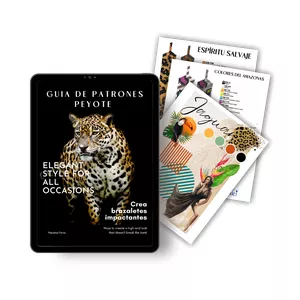 Imagen de portada para Ebook Guía de Patrones para brazaletes Peyote Jaguar