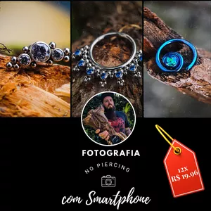 Imagem do curso Fotografia para Piercers Profissionais com Smartphone - Joias e Perfurações