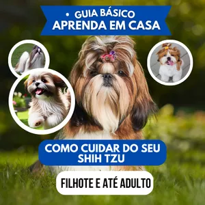 Imagem de capa para o Ebook Guia Básico Como Cuidar do seu Shih Tzu