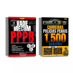 COMBO POLÍCIA PENAL - PB | VADEMECUM + CADERNO 1.500 QUESTÕES
