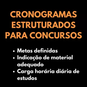 Imagem de capa para o Curso online CRONOGRAMAS ESTRUTURADOS PARA CONCURSOS