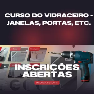 Imagem de capa para o Curso online CURSO DO VIDRACEIRO - JANELAS, PORTAS, ETC.